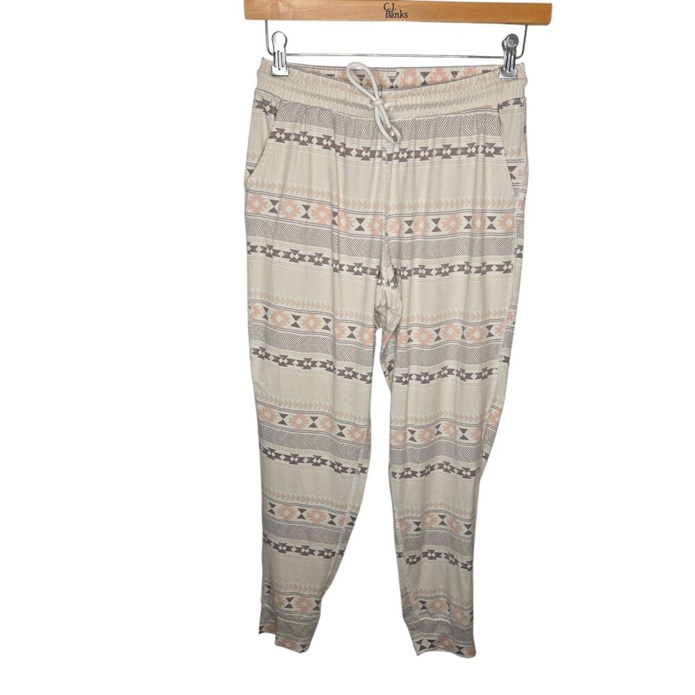 Eddie Bauer Sleep Pants Women S Aztec Print Pull On Elastic Waist Pajama Lounge